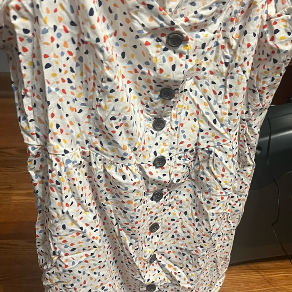 Colorful Polka Dot Button-Down Dress - Picture 1 of 3